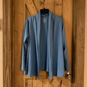 L.L. Bean Women's Light Blue Open Front Cardigan size 1X
